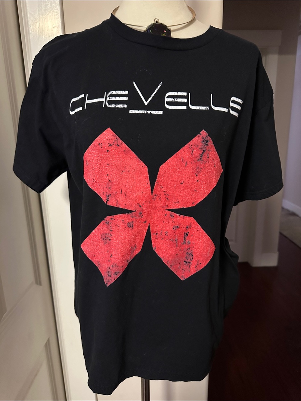 Chevelle Band Graphic T-Shirt Black & Red Logo Size Large